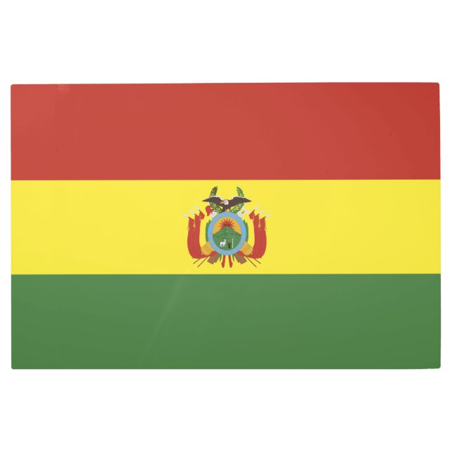 Impresión En Metal Bandera de Bolivia (Anverso)