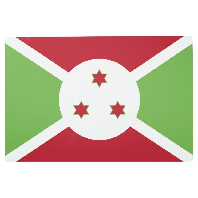 Impresión En Metal Bandera de Burundi (Anverso)