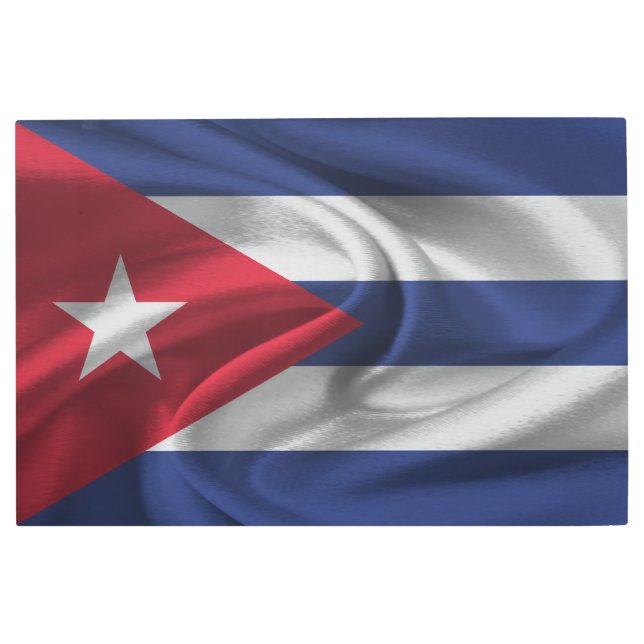Impresión En Metal Bandera de Cuba (Anverso)