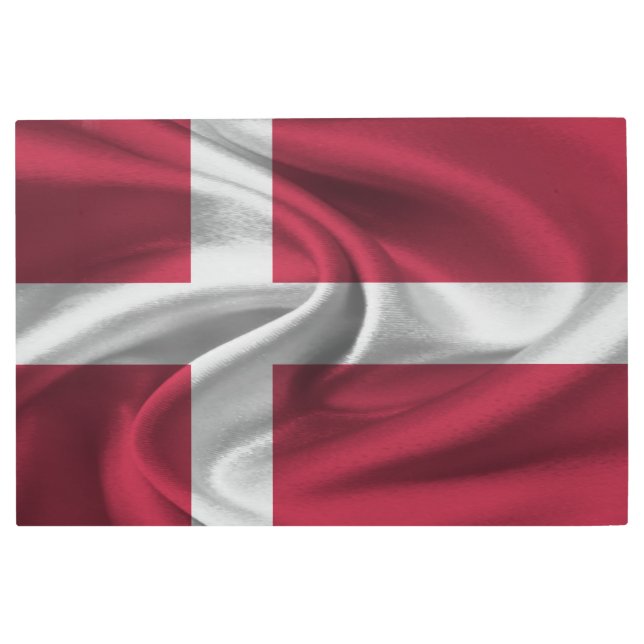 Impresión En Metal Bandera de Dinamarca (Anverso)
