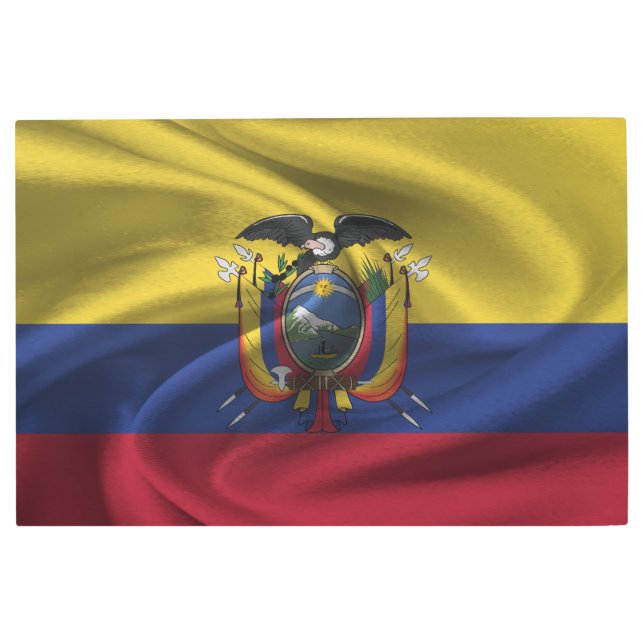 Impresión En Metal Bandera de Ecuador (Anverso)