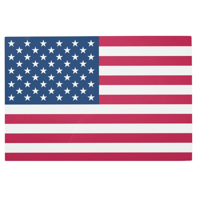 Impresión En Metal Bandera de Estados Unidos (Anverso)