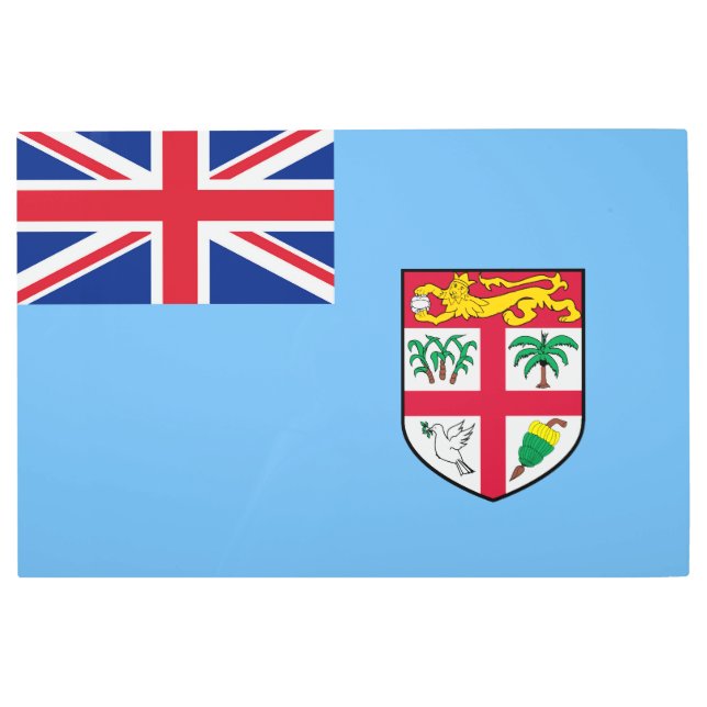 Impresión En Metal Bandera de Fiyi (Anverso)