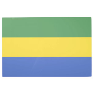 Impresión En Metal Bandera de Gabón