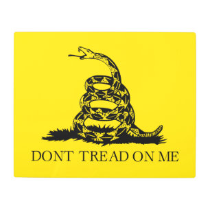 Impresión En Metal Bandera de Gadsden Rattlesnake: Guerra Revoluciona