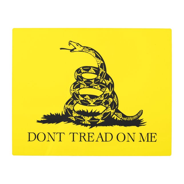 Impresión En Metal Bandera de Gadsden Rattlesnake: Guerra Revoluciona (Anverso)