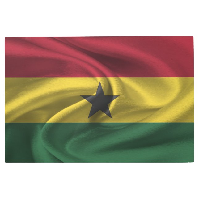 Impresión En Metal Bandera de Ghana (Anverso)