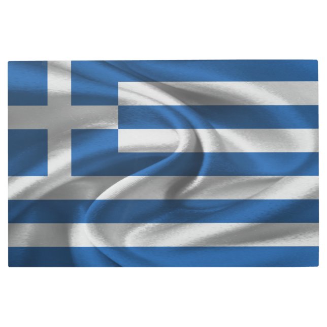 Impresión En Metal Bandera de Grecia (Anverso)