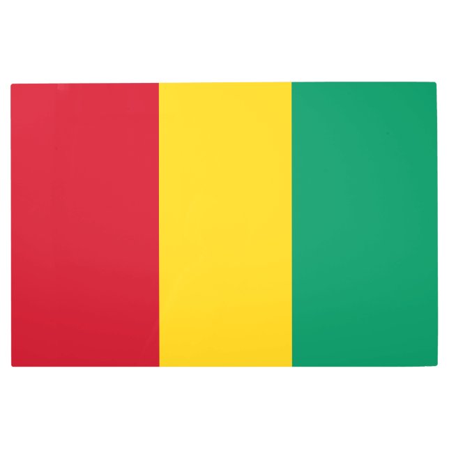 Impresión En Metal Bandera de Guinea (Anverso)