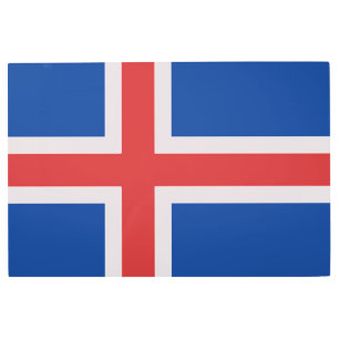 Impresión En Metal Bandera de Islandia