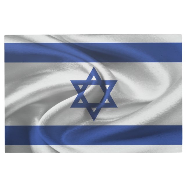 Impresión En Metal Bandera de Israel (Anverso)