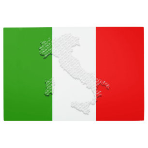 Impresión En Metal Bandera de Italia