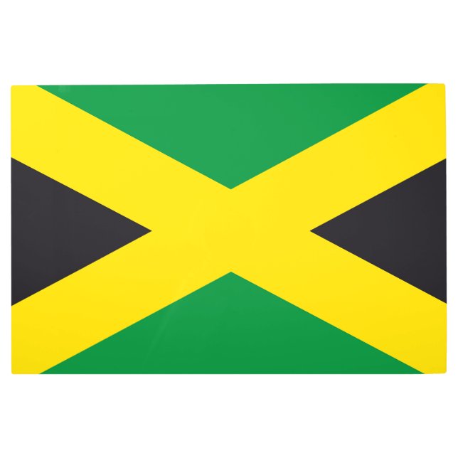 Impresión En Metal Bandera de Jamaica (Anverso)