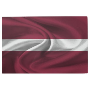 Impresión En Metal Bandera de Letonia