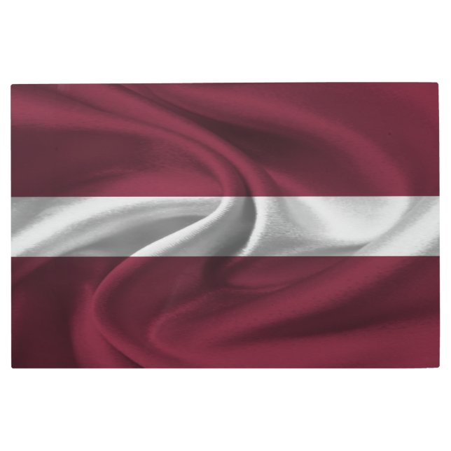 Impresión En Metal Bandera de Letonia (Anverso)