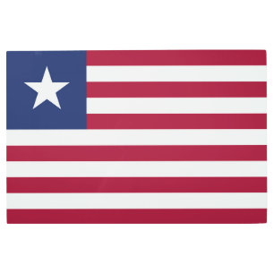 Impresión En Metal Bandera de Liberia
