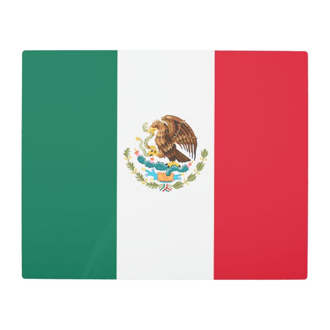Impresión En Metal Bandera de México, Bandera de la República Mexican (Anverso)