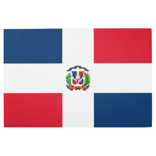 Impresión En Metal Bandera de República Dominicana