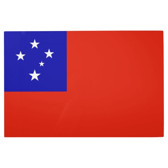 Impresión En Metal Bandera de Samoa (Anverso)