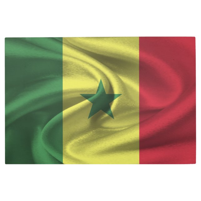 Impresión En Metal Bandera de Senegal (Anverso)