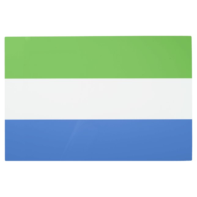 Impresión En Metal Bandera de Sierra Leona (Anverso)