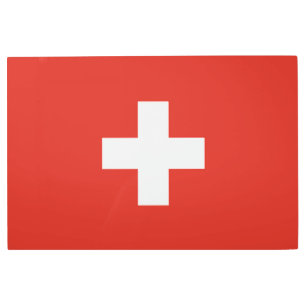 Impresión En Metal Bandera de Suiza