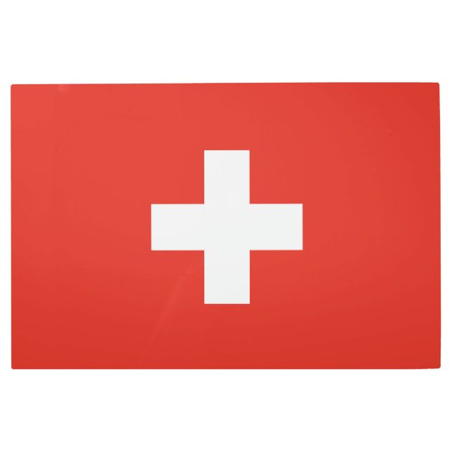 Impresión En Metal Bandera de Suiza (Anverso)