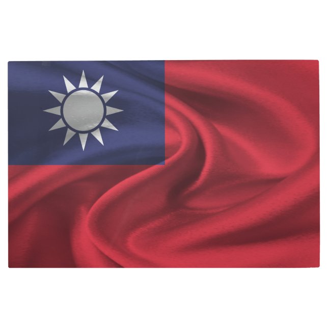 Impresión En Metal Bandera de Taiwán (Anverso)