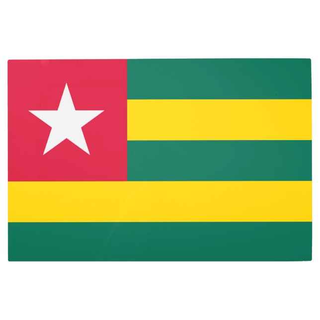 Impresión En Metal Bandera de Togo (Anverso)