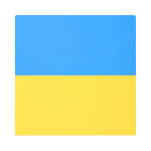 Impresión En Metal Bandera de Ucrania