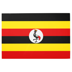 Impresión En Metal Bandera de Uganda