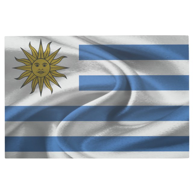 Impresión En Metal Bandera de Uruguay (Anverso)