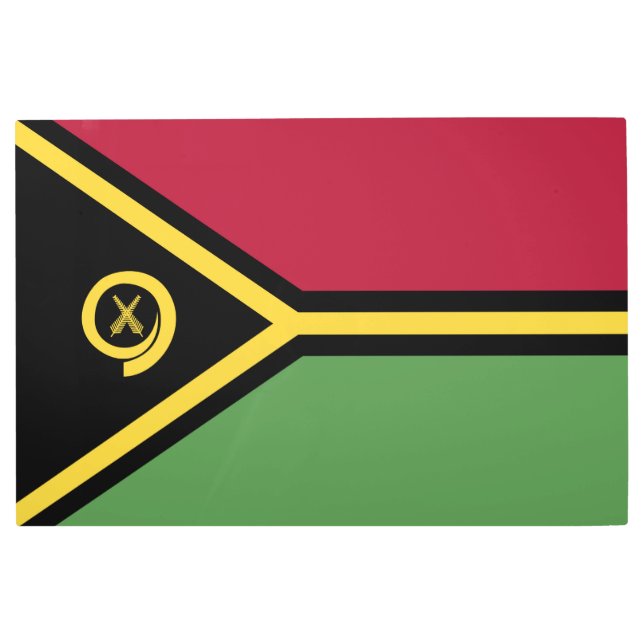 Impresión En Metal Bandera de Vanuatu (Anverso)