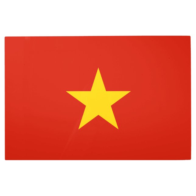 Impresión En Metal Bandera de Vietnam (Anverso)