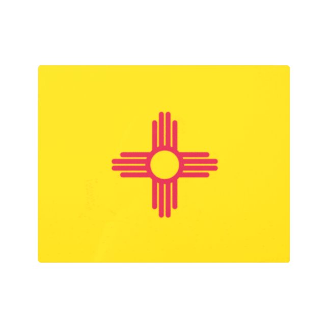 Impresión En Metal Bandera del estado de Nuevo México (Anverso)