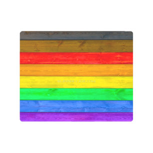 Impresión En Metal Bandera del orgullo gay inclusiva de SlipperyJoe, 