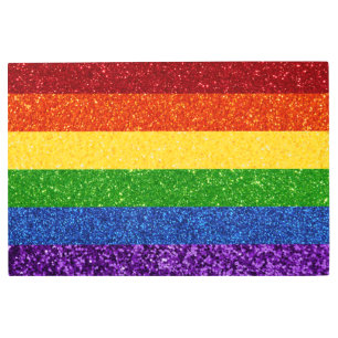 Impresión En Metal Bandera del orgullo gay Purpurina LGBT