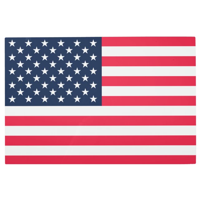 Impresión En Metal Bandera estadounidense de 50 estrellas: Viejas est (Anverso)
