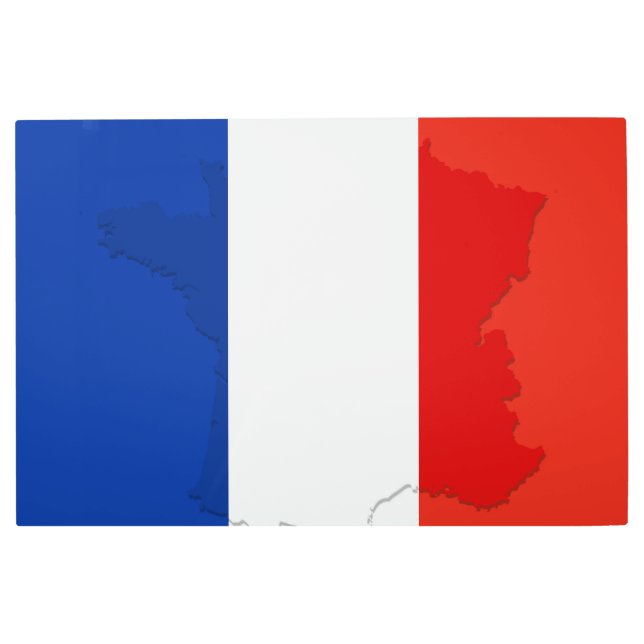 Impresión En Metal Bandera francesa (Anverso)