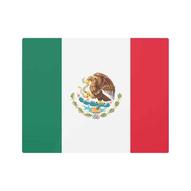 Impresión En Metal Bandera mexicana - Bandera de México (Anverso)