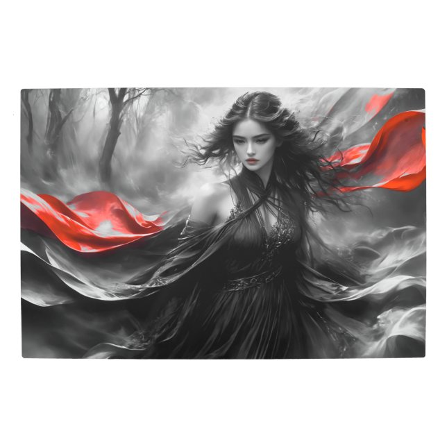 Impresión En Metal Banderas rojas 4 bw (Anverso)