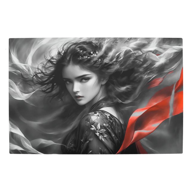 Impresión En Metal Banderas rojas 5 bw (Anverso)