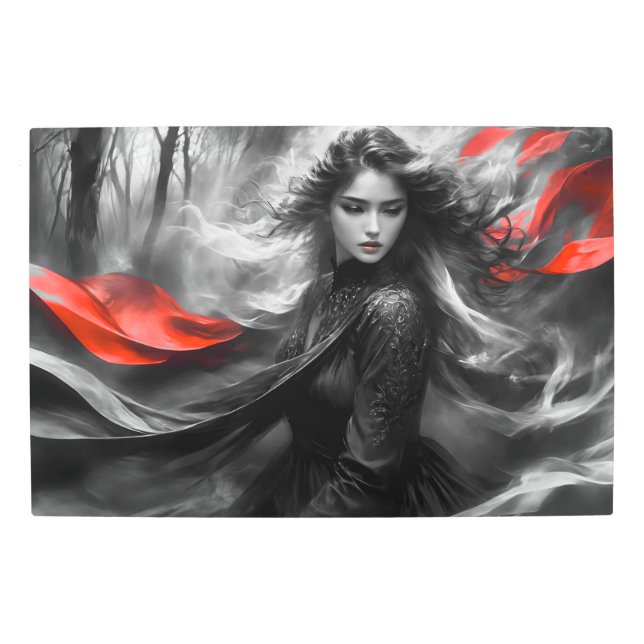 Impresión En Metal Banderas rojas 6 bw (Anverso)