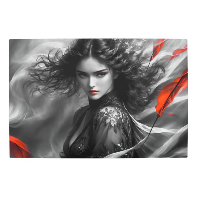 Impresión En Metal Banderas rojas 9 bw (Anverso)