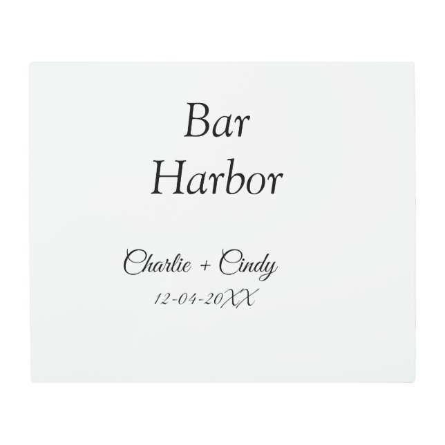 Impresión En Metal Bar Harbour soltería boda de novias (Anverso)