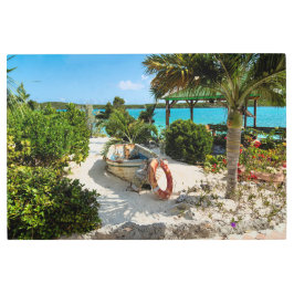 Impresión En Metal Barco de naufragio del Caribe