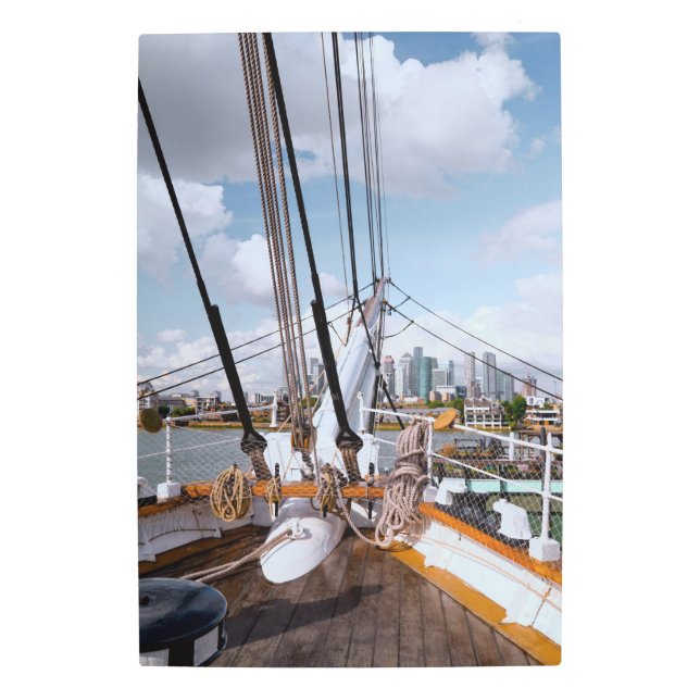 Impresión En Metal Barco de navegación (Anverso)