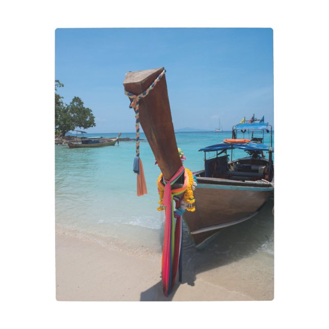 Impresión En Metal Barco tradicional tailandés (Anverso)