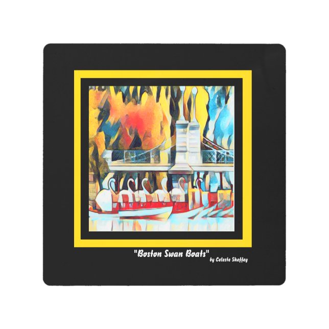 Impresión En Metal Barcos de cisnes de Boston (Anverso)