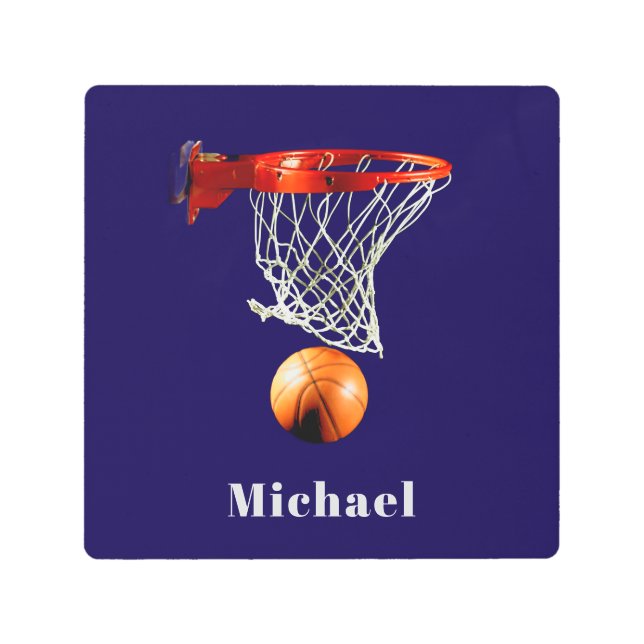 Impresión En Metal Basketball Replace with Your Name (Anverso)